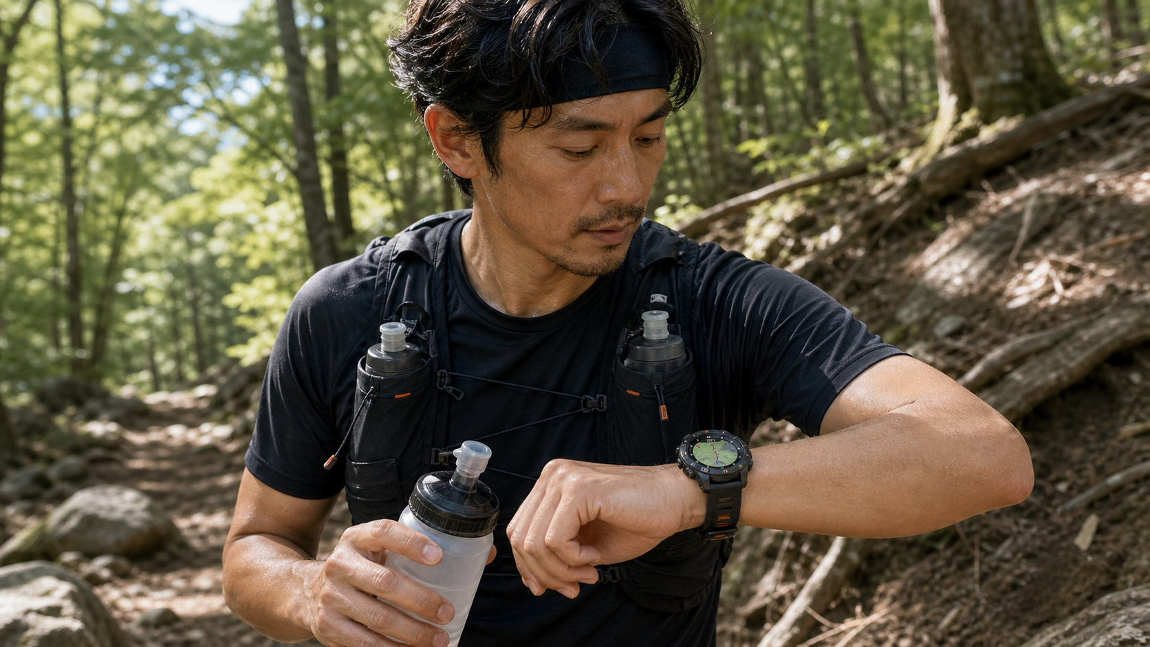 Amazfit T-Rex 3 Pro 男性着用イメージ