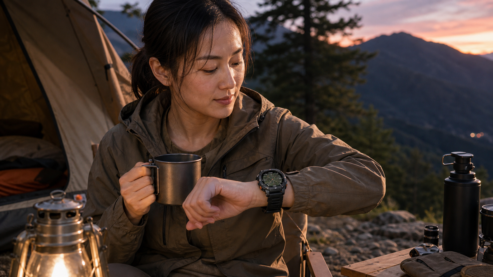 Amazfit T-Rex 3 Pro 女性着用イメージ