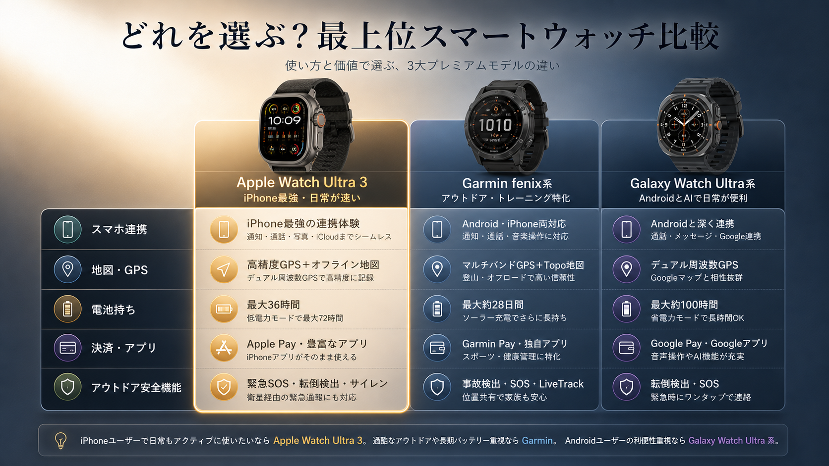 Apple Watch Ultra 3 比較資料
