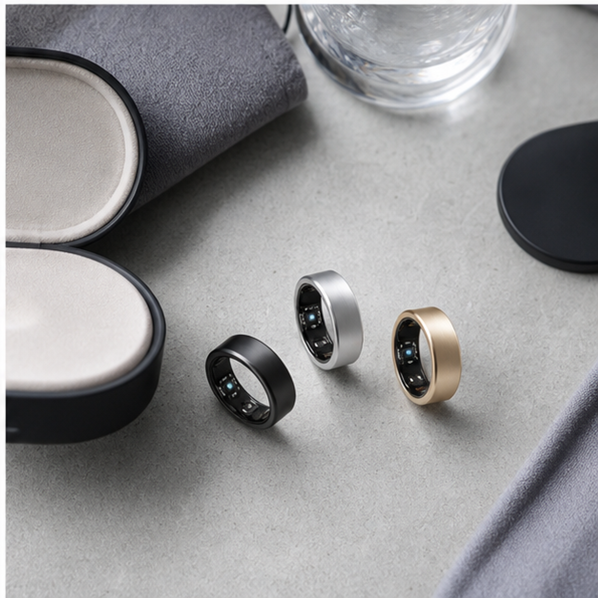 Samsung Galaxy Ringを購入前に比較するためのスマートリング装着イメージ