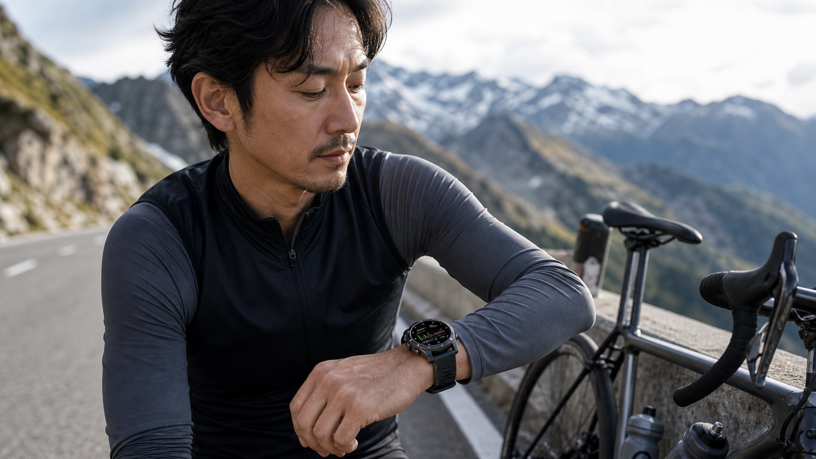 Garmin fenix 8 Pro AMOLED 男性着用イメージ