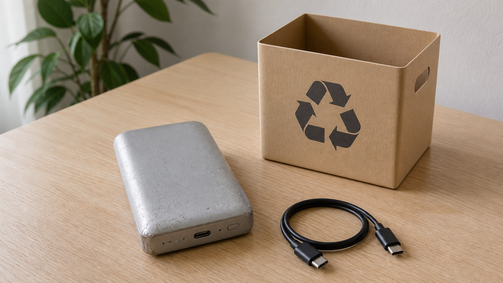 古いモバイルバッテリーを安全に回収へ出す準備のイメージ