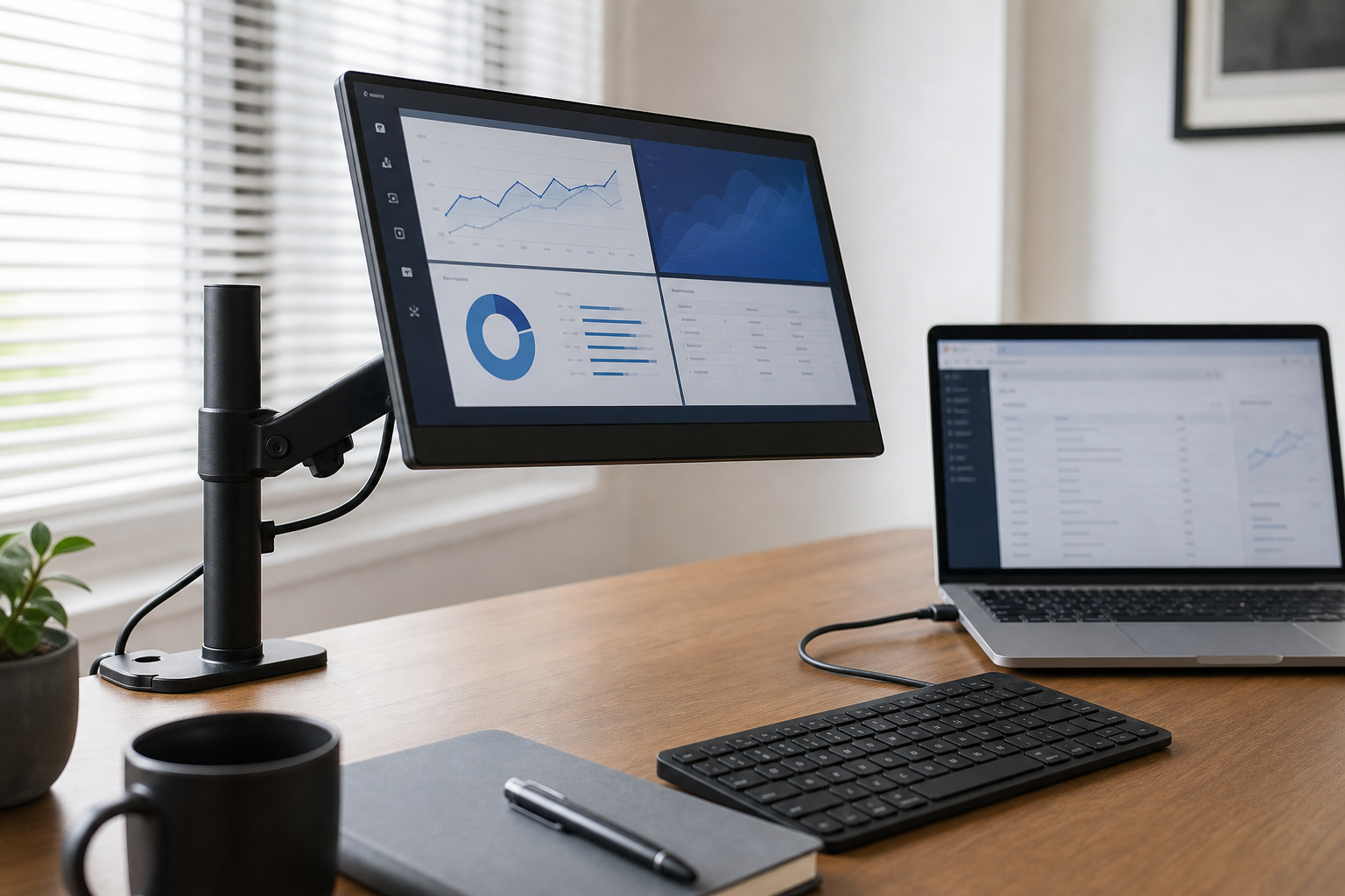 JAPANNEXT JN-MD-i156F-T-LEをスタンドや設置環境で使うモバイルモニター製品別生成イメージ