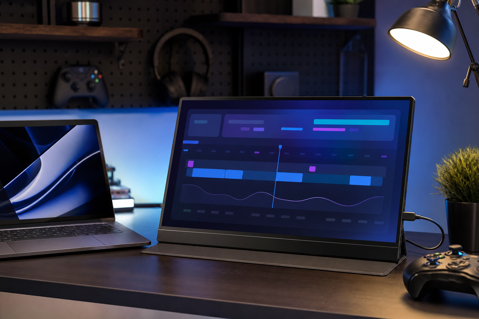 ARZOPA Z1FC 16.1インチをスタンドや設置環境で使うモバイルモニター製品別生成イメージ