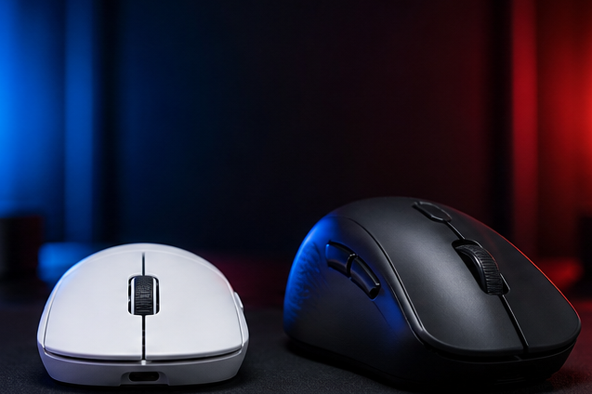 Razer Viper V3 Proとエルゴ形状マウスを比較するイメージ
