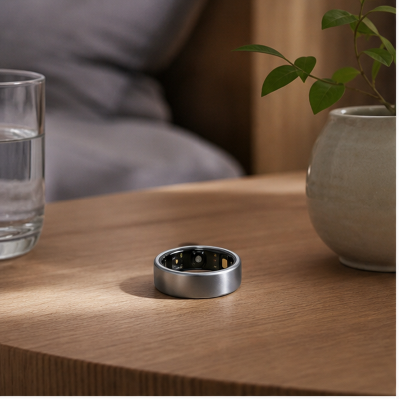 Oura Ring 4を購入前に比較するためのスマートリング装着イメージ