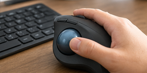 Logicool MX ERGO Sを想定したトラックボール利用シーン 1