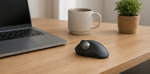Logicool ERGO M575SPを想定したトラックボール利用シーン 3