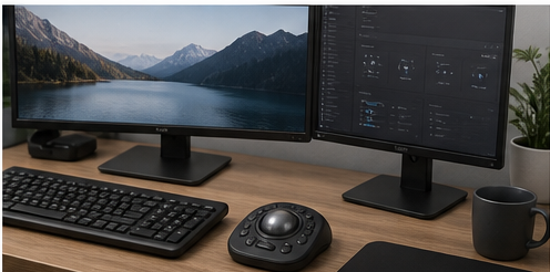 ELECOM DEFT PRO M-DPT1MRBKを想定したトラックボール利用シーン 3