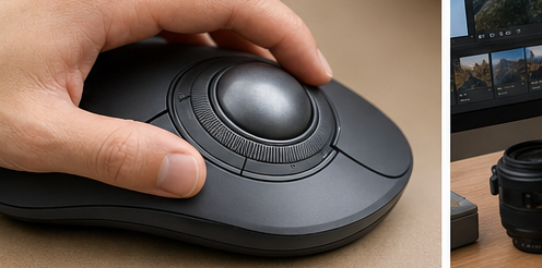 Kensington SlimBlade Pro Trackball K72080WWを想定したトラックボール利用シーン 2