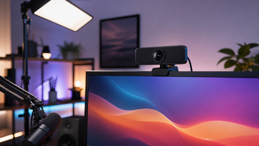 Facecam 4K 4K60配信用Webカメラのデスク環境例