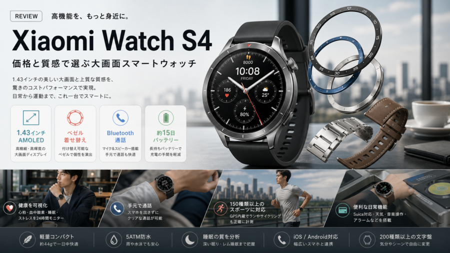 Xiaomi Watch S4 レビュー資料
