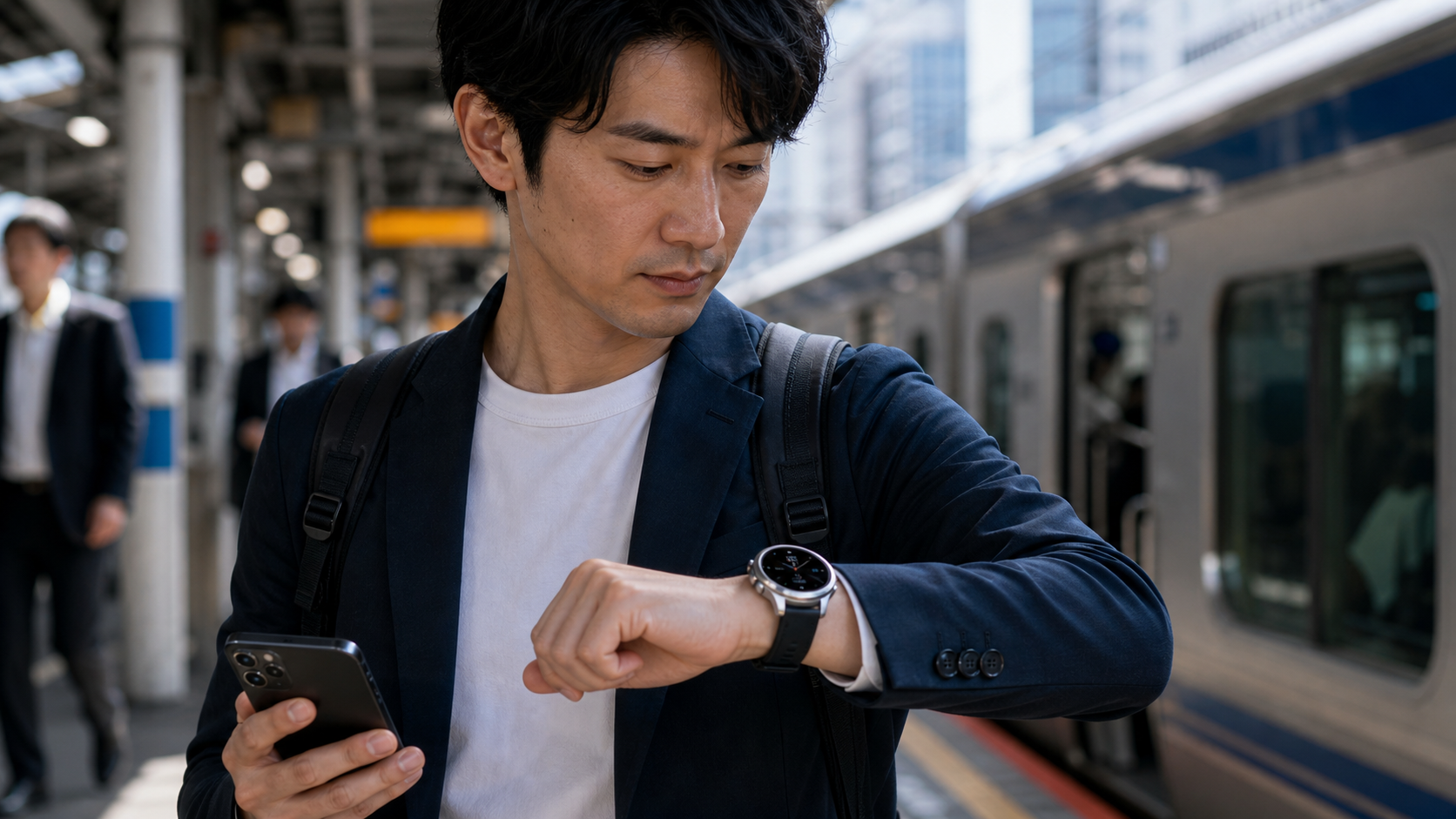 Xiaomi Watch S4 男性着用イメージ
