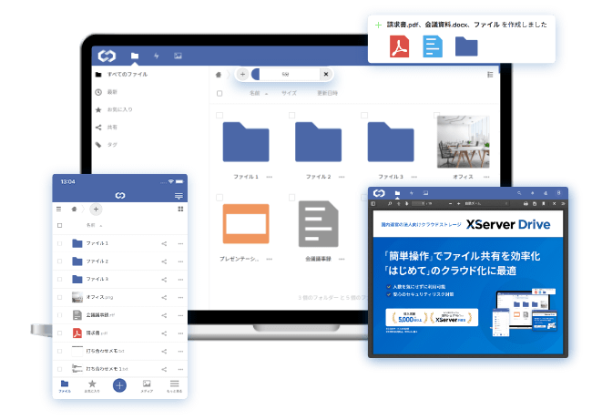 XServerドライブを複数デバイスで利用する公式イメージ
