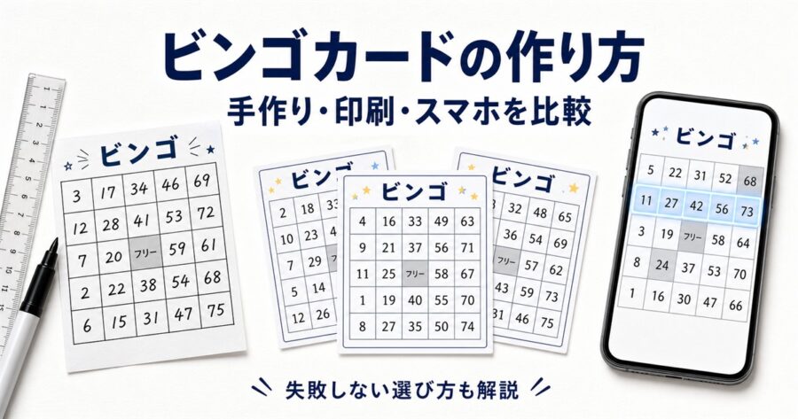 ビンゴカードの作り方を手作り・印刷・スマホで比較する記事